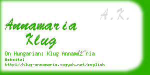 annamaria klug business card